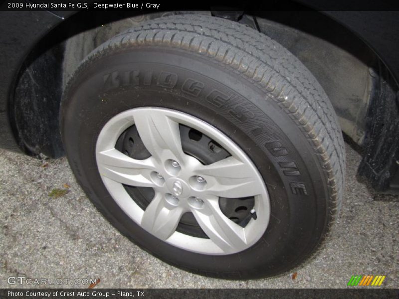Deepwater Blue / Gray 2009 Hyundai Santa Fe GLS