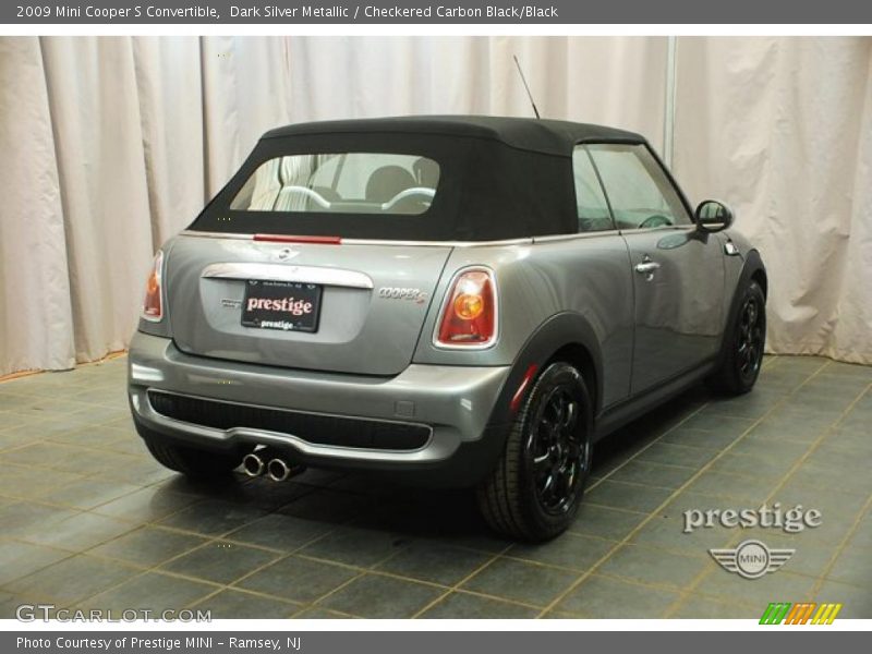 Dark Silver Metallic / Checkered Carbon Black/Black 2009 Mini Cooper S Convertible