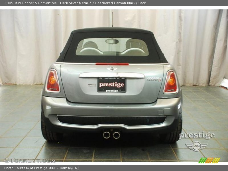 Dark Silver Metallic / Checkered Carbon Black/Black 2009 Mini Cooper S Convertible