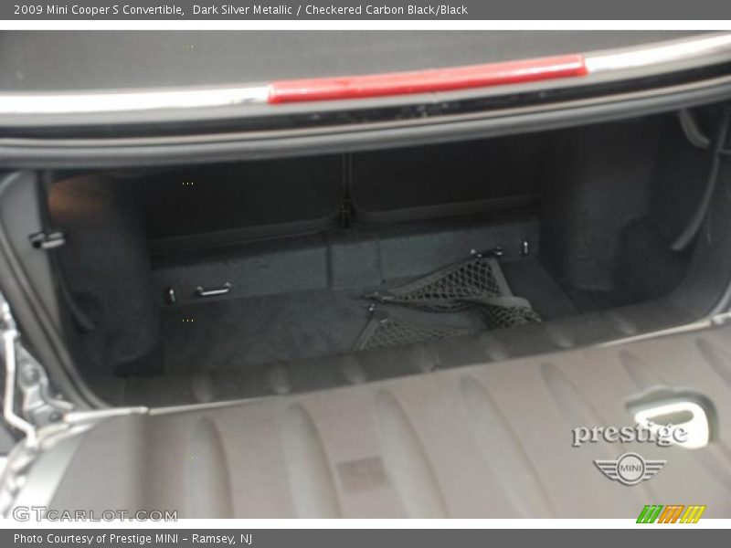 Dark Silver Metallic / Checkered Carbon Black/Black 2009 Mini Cooper S Convertible
