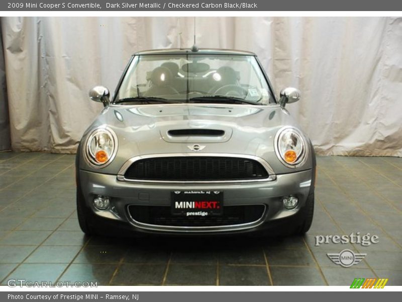 Dark Silver Metallic / Checkered Carbon Black/Black 2009 Mini Cooper S Convertible