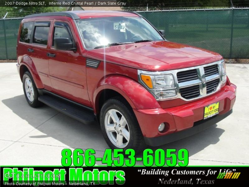 Inferno Red Crystal Pearl / Dark Slate Gray 2007 Dodge Nitro SLT