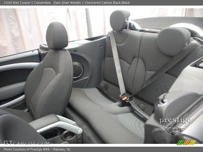 Dark Silver Metallic / Checkered Carbon Black/Black 2009 Mini Cooper S Convertible