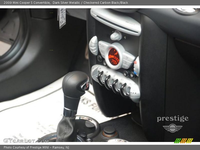 Dark Silver Metallic / Checkered Carbon Black/Black 2009 Mini Cooper S Convertible