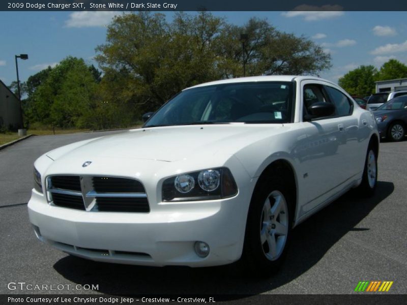 Stone White / Dark Slate Gray 2009 Dodge Charger SXT