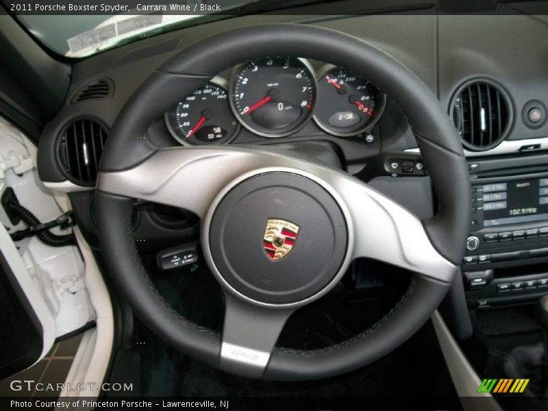 Carrara White / Black 2011 Porsche Boxster Spyder