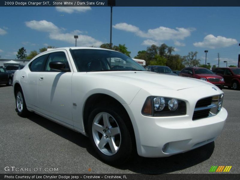 Stone White / Dark Slate Gray 2009 Dodge Charger SXT