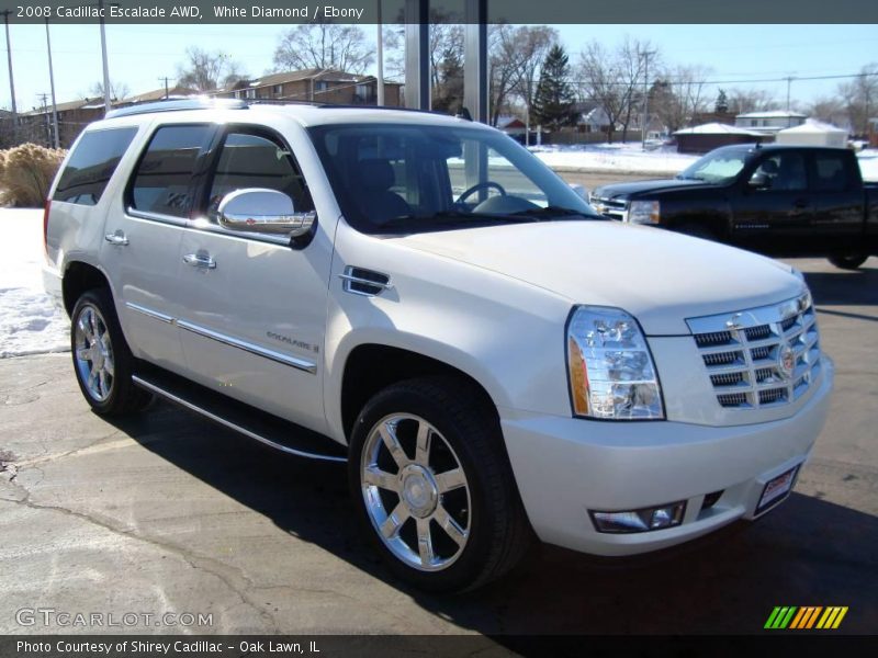 White Diamond / Ebony 2008 Cadillac Escalade AWD
