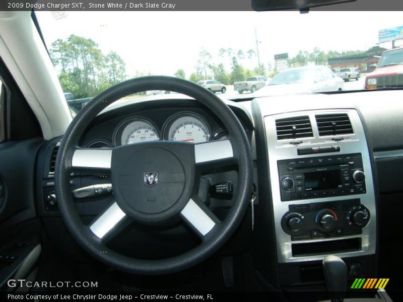 Stone White / Dark Slate Gray 2009 Dodge Charger SXT