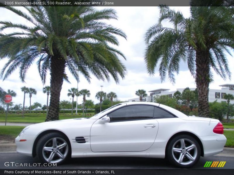 Alabaster White / Stone 2006 Mercedes-Benz SL 500 Roadster