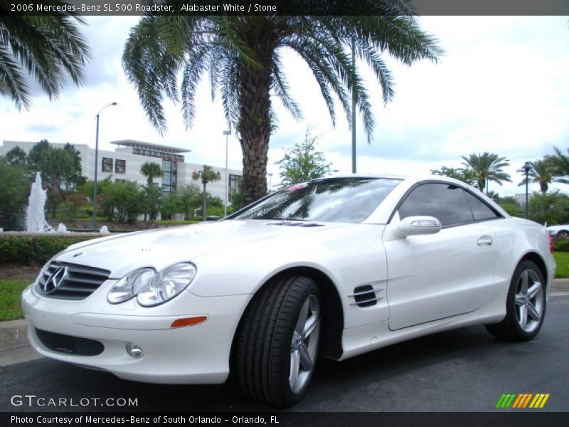 Alabaster White / Stone 2006 Mercedes-Benz SL 500 Roadster