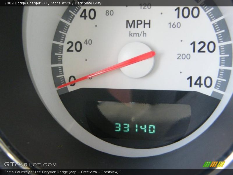 Stone White / Dark Slate Gray 2009 Dodge Charger SXT