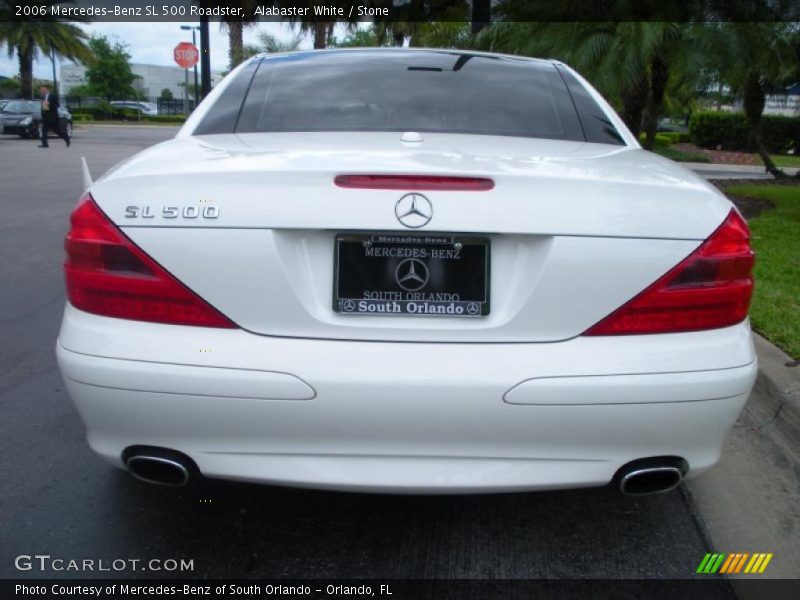 Alabaster White / Stone 2006 Mercedes-Benz SL 500 Roadster