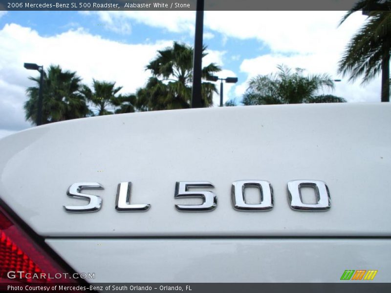 Alabaster White / Stone 2006 Mercedes-Benz SL 500 Roadster
