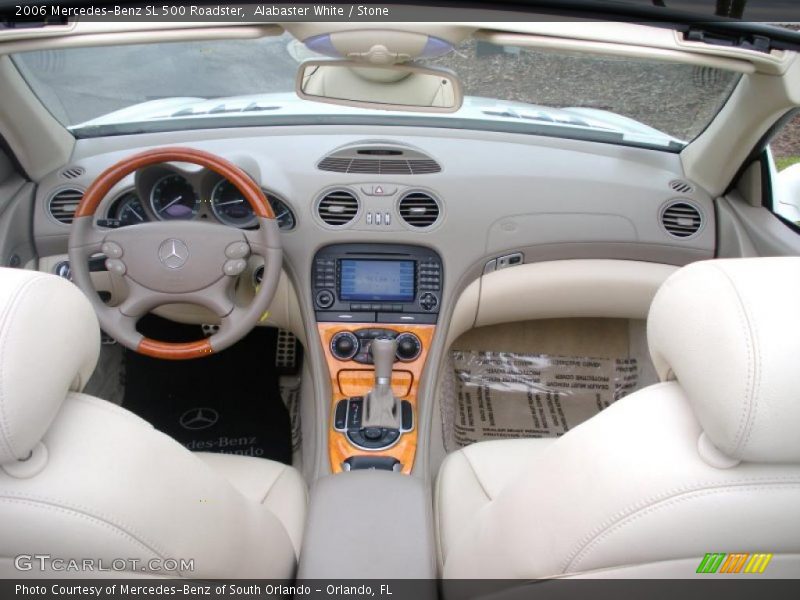 Alabaster White / Stone 2006 Mercedes-Benz SL 500 Roadster