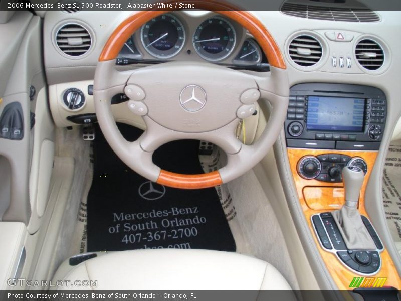 Alabaster White / Stone 2006 Mercedes-Benz SL 500 Roadster
