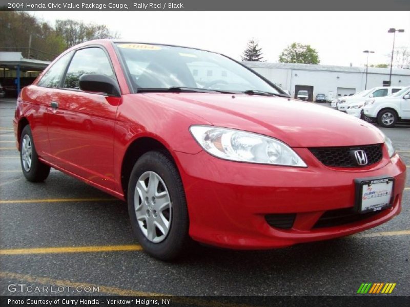Rally Red / Black 2004 Honda Civic Value Package Coupe