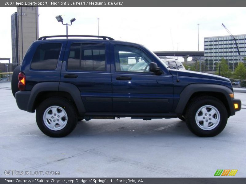 Midnight Blue Pearl / Medium Slate Gray 2007 Jeep Liberty Sport