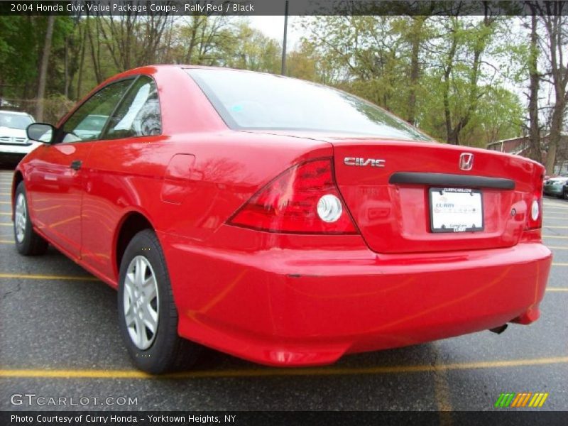 Rally Red / Black 2004 Honda Civic Value Package Coupe