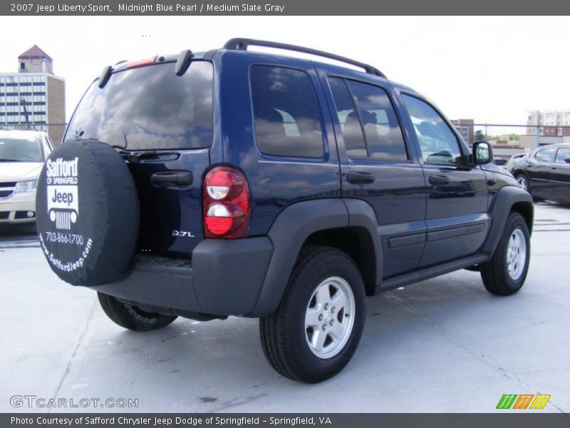 Midnight Blue Pearl / Medium Slate Gray 2007 Jeep Liberty Sport