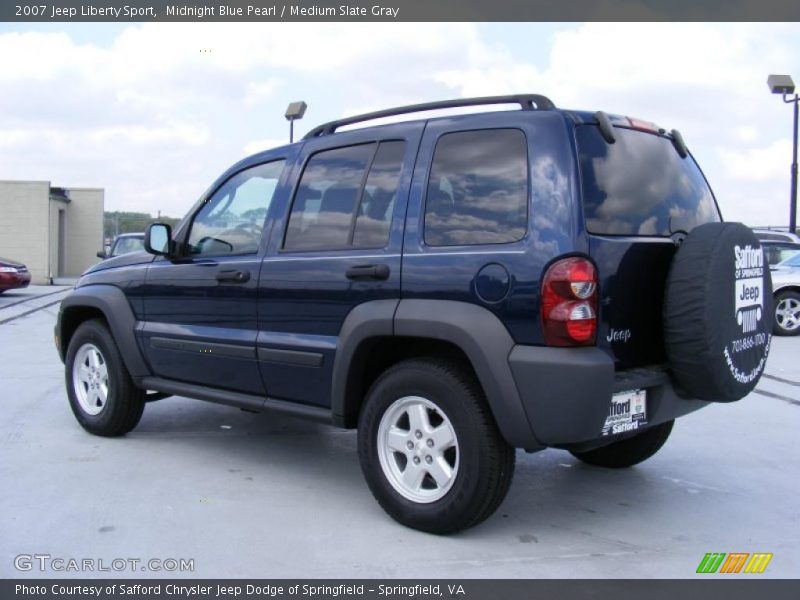 Midnight Blue Pearl / Medium Slate Gray 2007 Jeep Liberty Sport