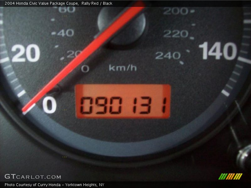 Rally Red / Black 2004 Honda Civic Value Package Coupe