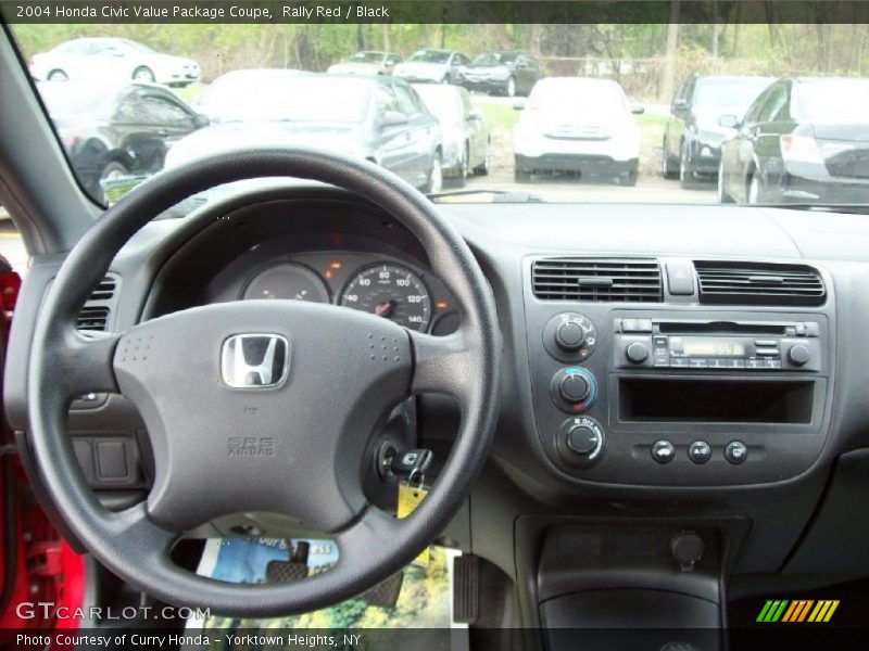 Rally Red / Black 2004 Honda Civic Value Package Coupe