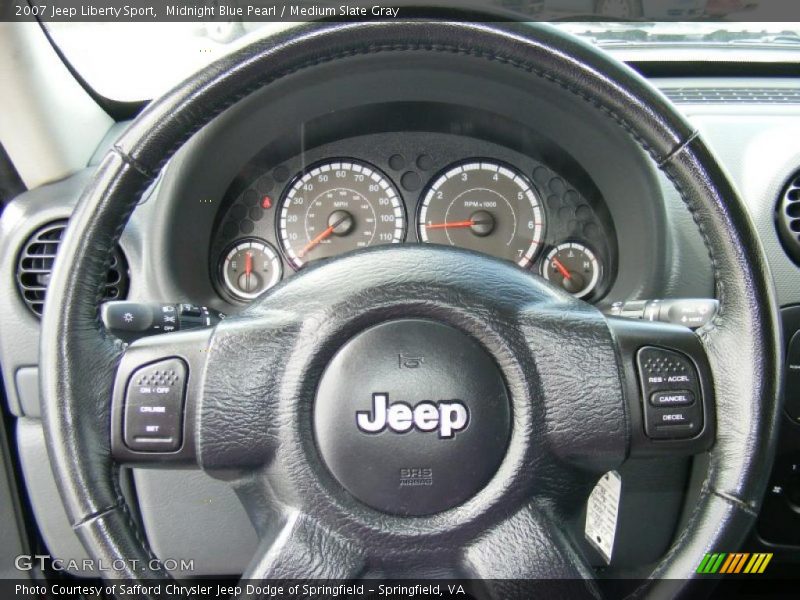 Midnight Blue Pearl / Medium Slate Gray 2007 Jeep Liberty Sport