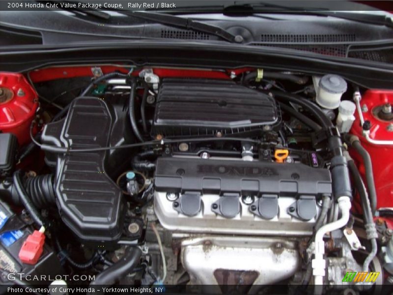 Rally Red / Black 2004 Honda Civic Value Package Coupe