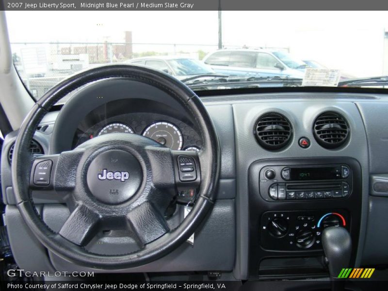 Midnight Blue Pearl / Medium Slate Gray 2007 Jeep Liberty Sport