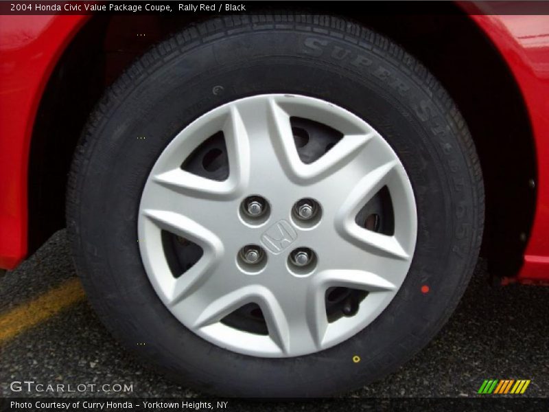 Rally Red / Black 2004 Honda Civic Value Package Coupe