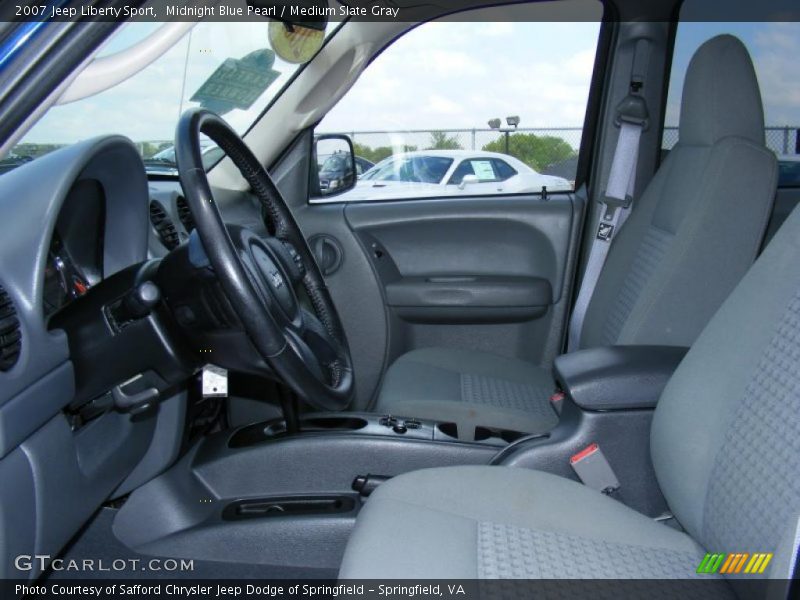 Midnight Blue Pearl / Medium Slate Gray 2007 Jeep Liberty Sport