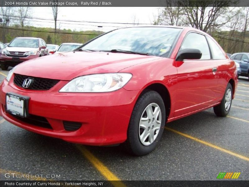 Rally Red / Black 2004 Honda Civic Value Package Coupe