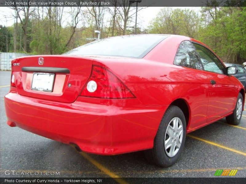 Rally Red / Black 2004 Honda Civic Value Package Coupe