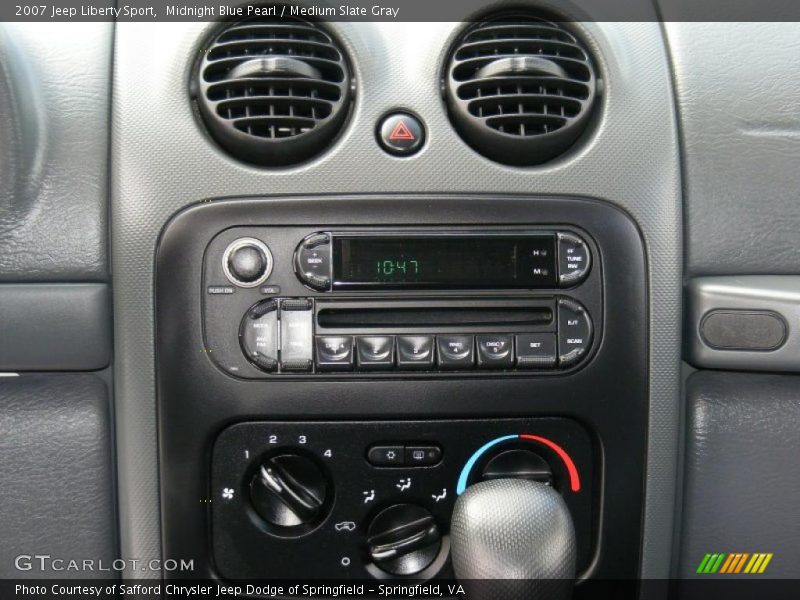 Midnight Blue Pearl / Medium Slate Gray 2007 Jeep Liberty Sport