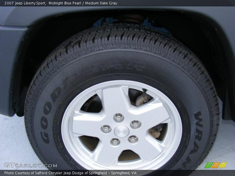 Midnight Blue Pearl / Medium Slate Gray 2007 Jeep Liberty Sport