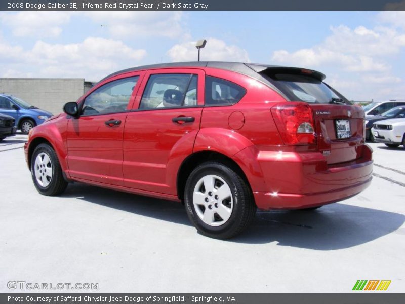 Inferno Red Crystal Pearl / Dark Slate Gray 2008 Dodge Caliber SE