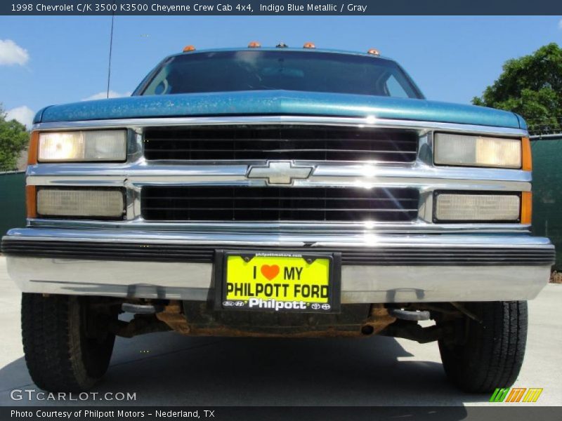 Indigo Blue Metallic / Gray 1998 Chevrolet C/K 3500 K3500 Cheyenne Crew Cab 4x4