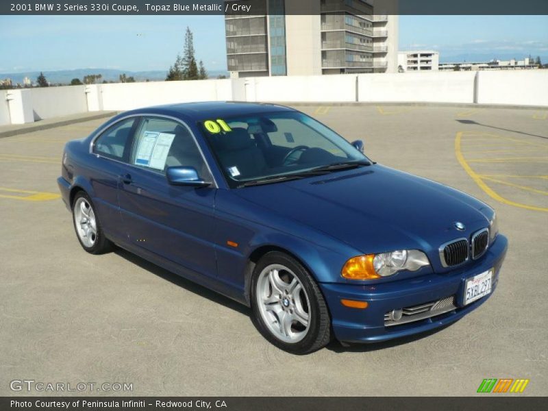 Topaz Blue Metallic / Grey 2001 BMW 3 Series 330i Coupe