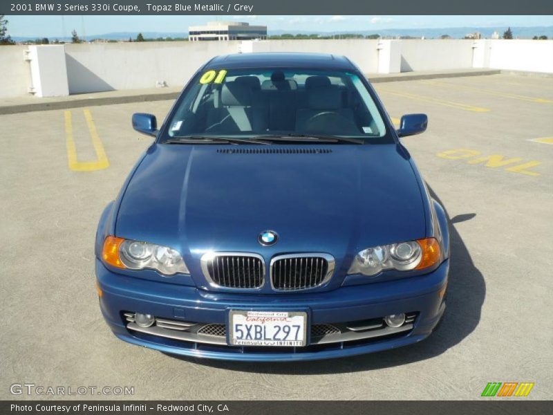Topaz Blue Metallic / Grey 2001 BMW 3 Series 330i Coupe