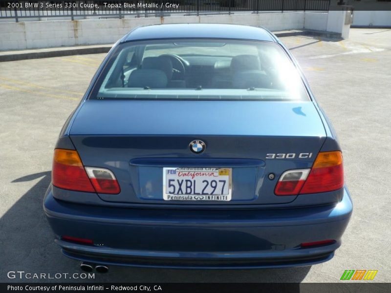 Topaz Blue Metallic / Grey 2001 BMW 3 Series 330i Coupe