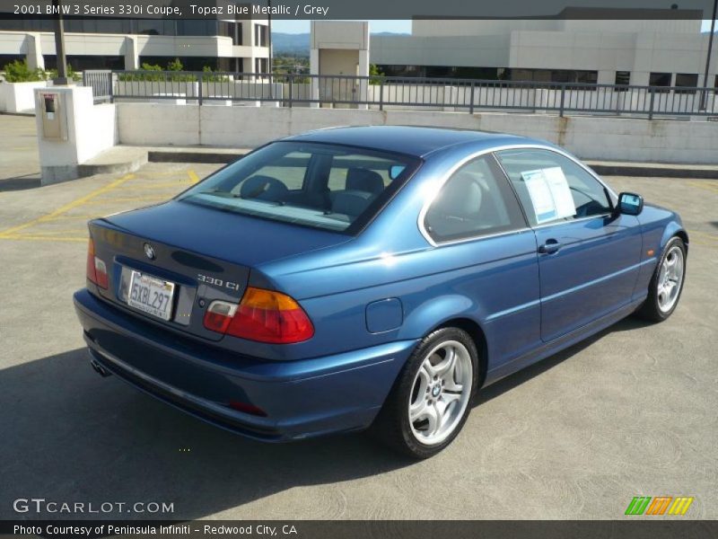 Topaz Blue Metallic / Grey 2001 BMW 3 Series 330i Coupe