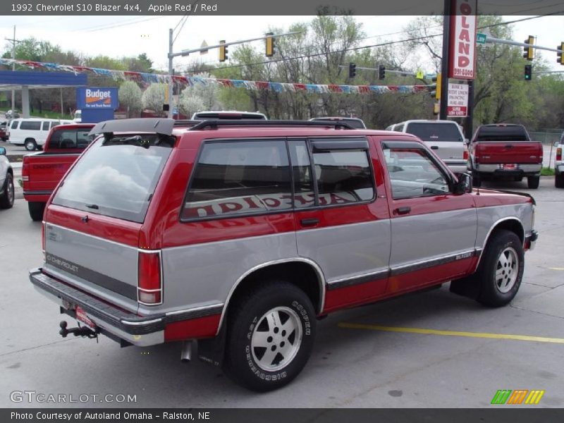 Apple Red / Red 1992 Chevrolet S10 Blazer 4x4