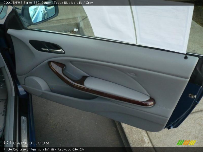 Topaz Blue Metallic / Grey 2001 BMW 3 Series 330i Coupe