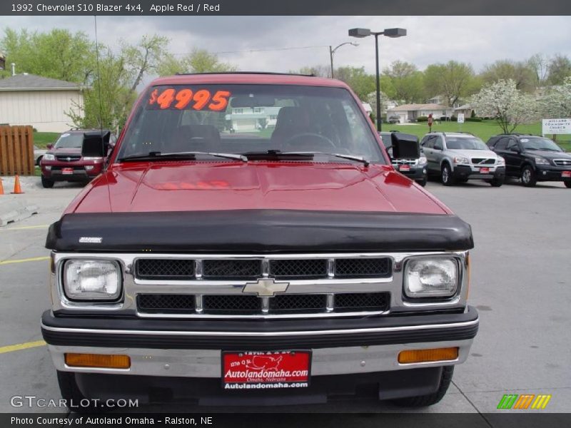 Apple Red / Red 1992 Chevrolet S10 Blazer 4x4