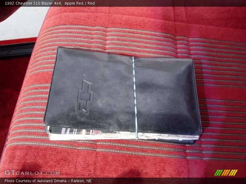 Apple Red / Red 1992 Chevrolet S10 Blazer 4x4