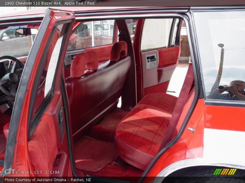 Apple Red / Red 1992 Chevrolet S10 Blazer 4x4