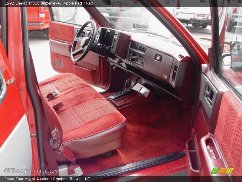 Apple Red / Red 1992 Chevrolet S10 Blazer 4x4