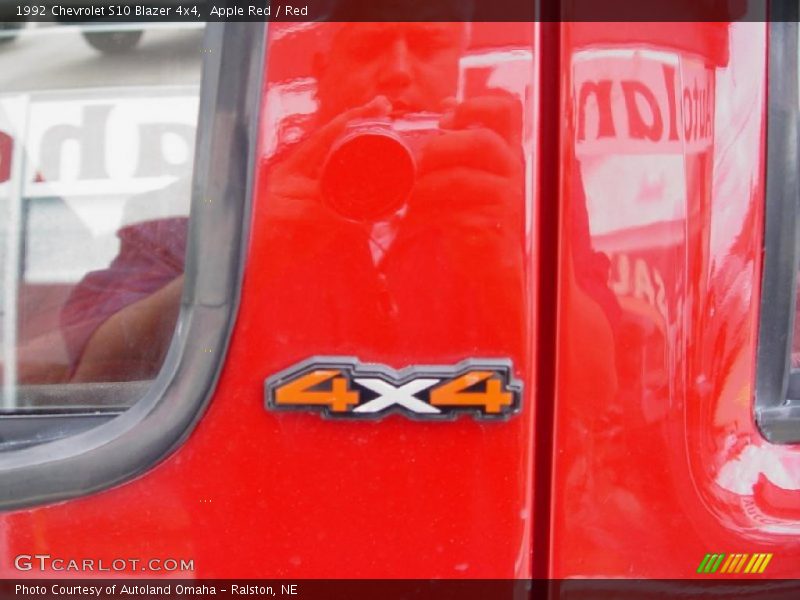 Apple Red / Red 1992 Chevrolet S10 Blazer 4x4