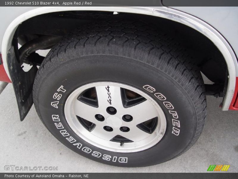 Apple Red / Red 1992 Chevrolet S10 Blazer 4x4